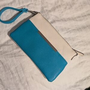 Charming Charlie's wristlet Teal And White